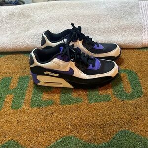 Nike Air Max 90- Athletic Shoes Black Purple White